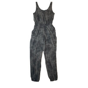 Aerie Everyday Track Gray Tie Dye Jumpsuit Size Large